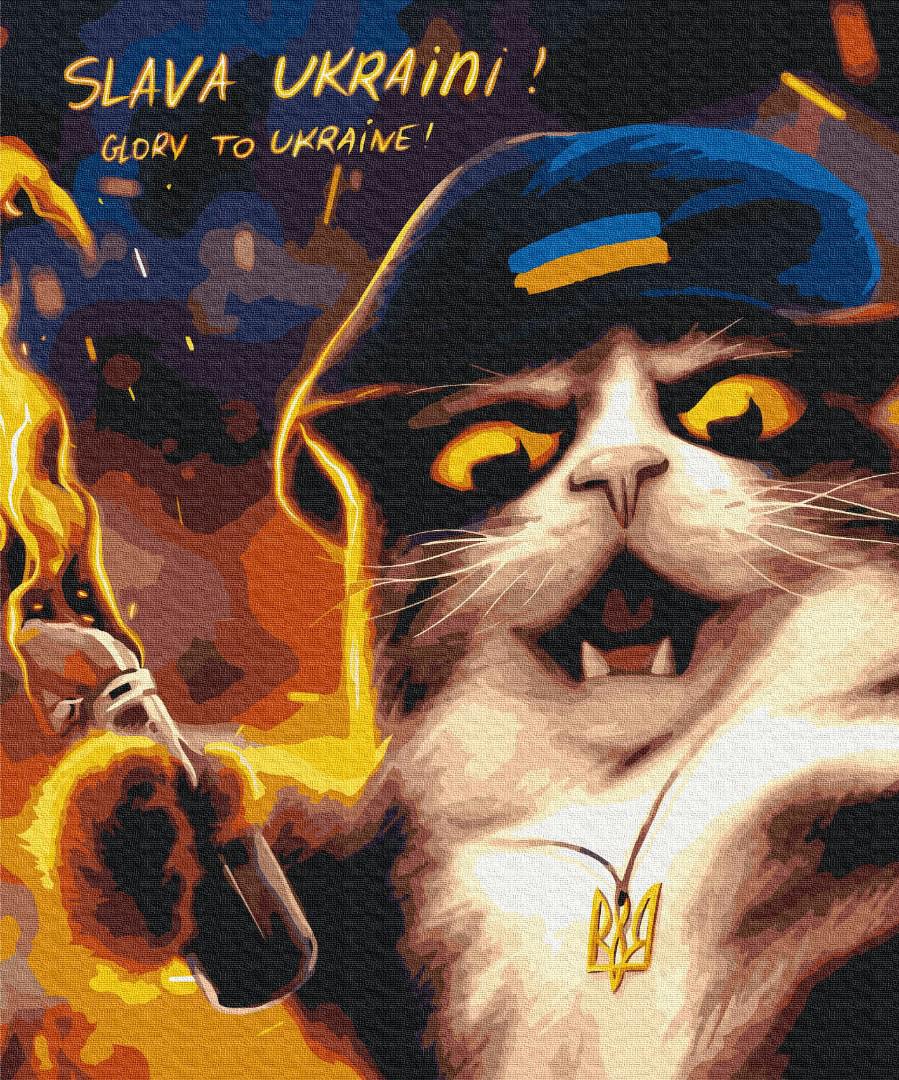 Картина по номерам Brushme Котик повстанец 50x60 см (BS53120L)