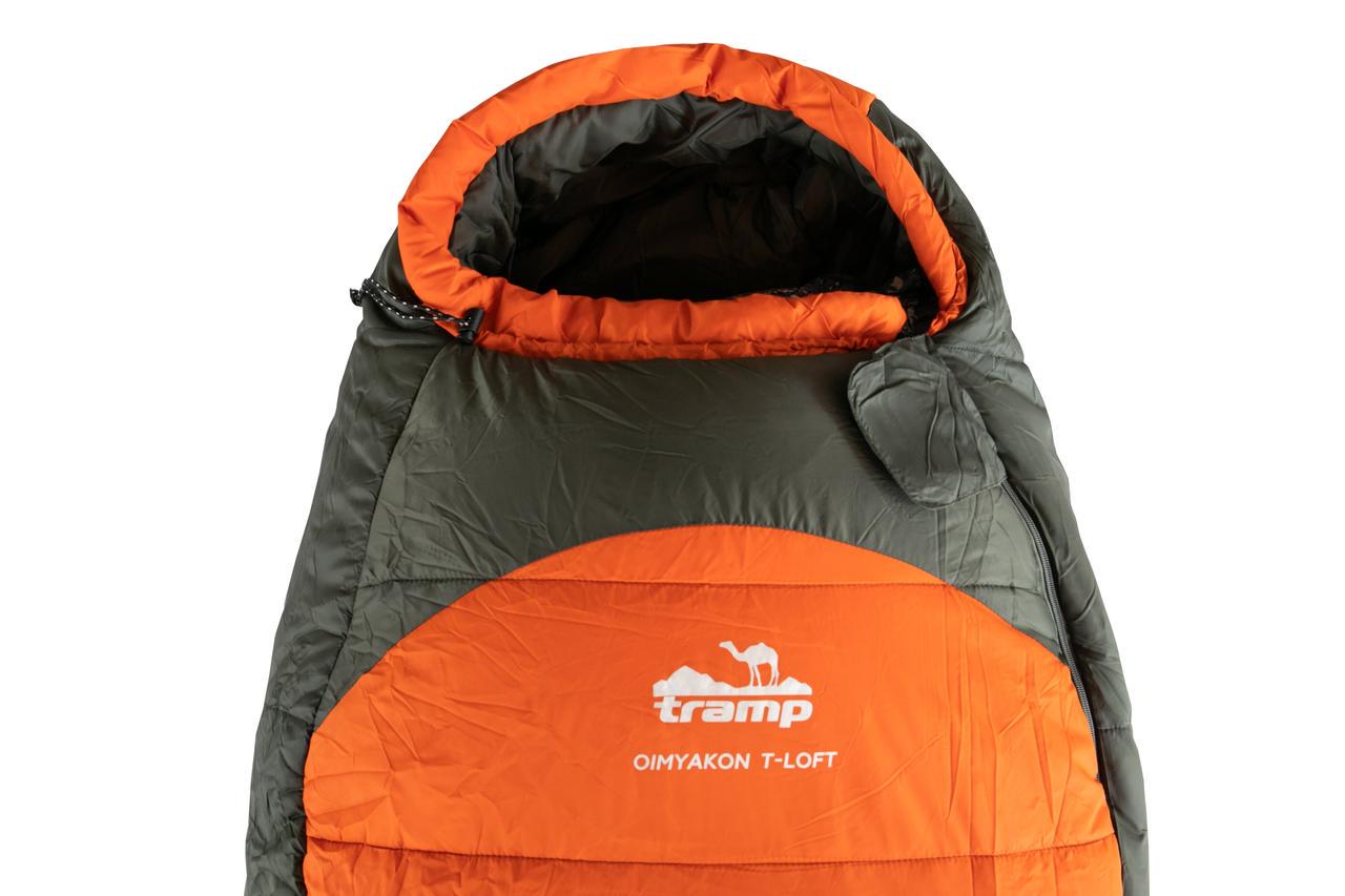 Спальный мешок Tramp Arctic Regular кокон левый 200х80-50 см Orange/Grey (UTRS-048R-L) - фото 3