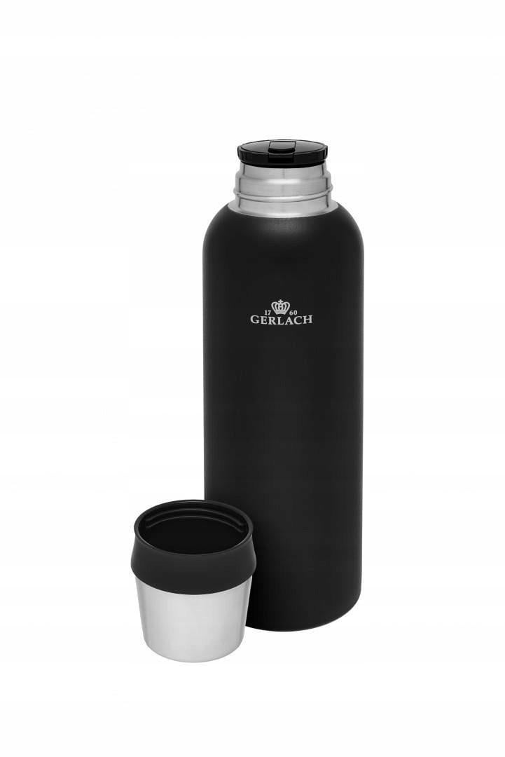 Термос Gerlach Assist нержавеющая сталь 1 л Черный (28398803)