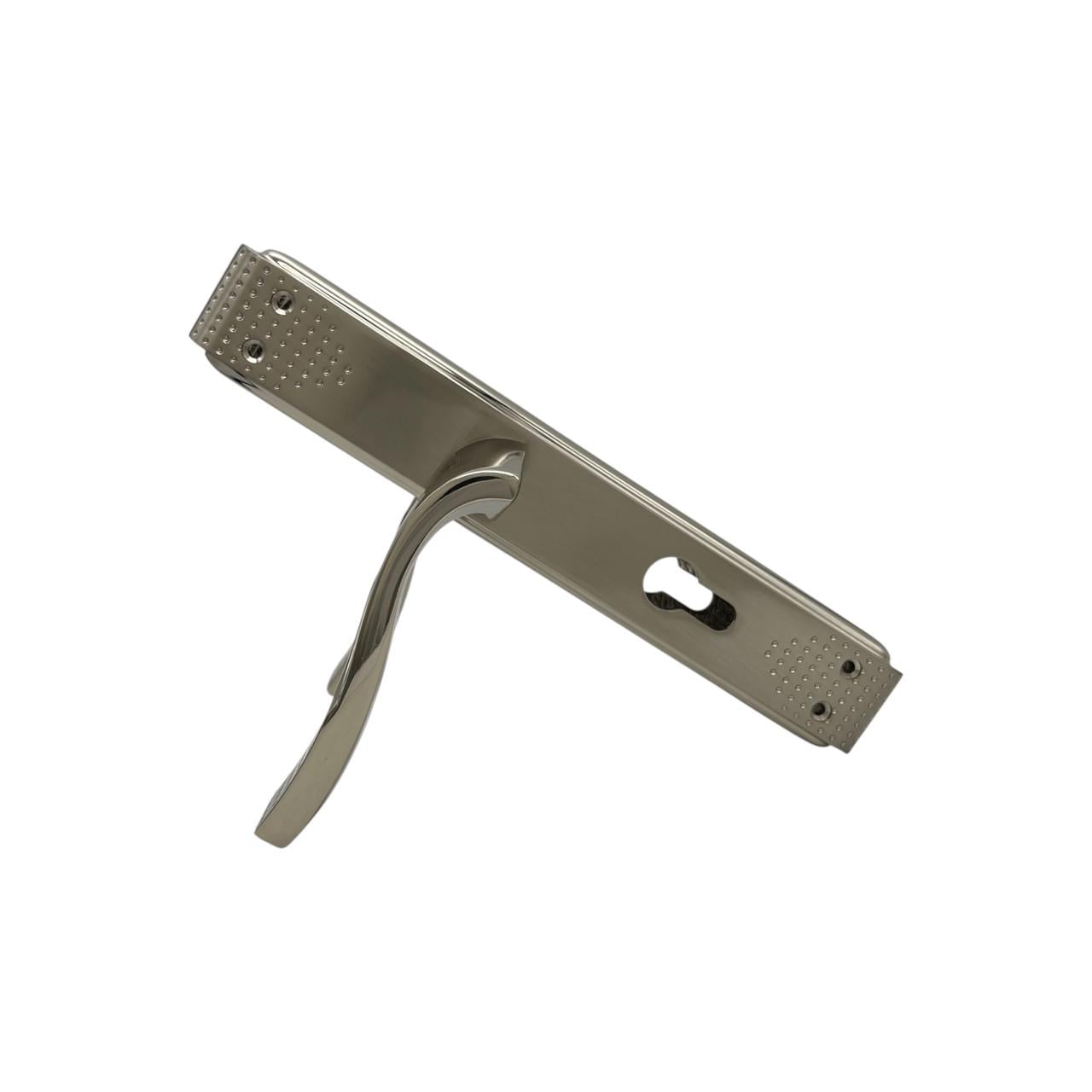 Ручки для входной двери Ozcanlar Alaska Kol Yagmur Ayna Yale 72 мм Nikel/Stn (340029)