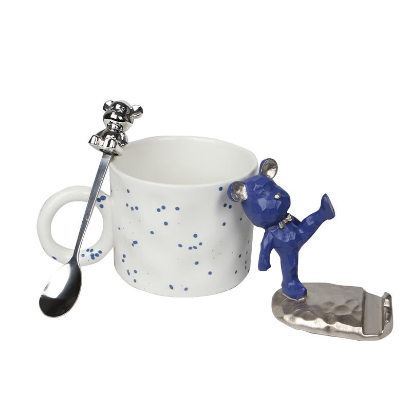 Сервіз для кави подарунковий Dedbbb чашка/ложка/підставка для телефону White (2498724901) - фото 1