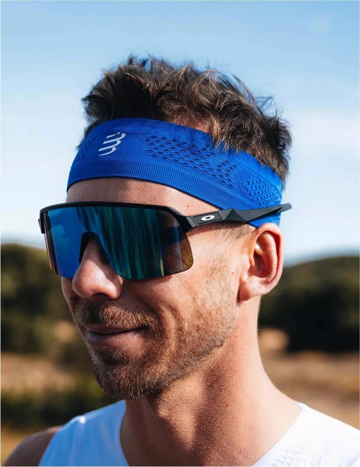 Повязка на голову Compressport Headband Thin On/Off Dazz Blue - фото 4