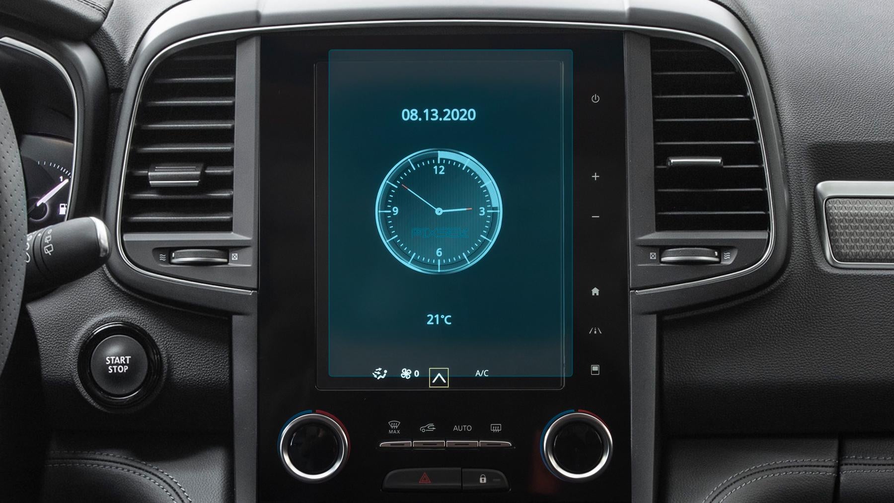 Стекло защитное Pixsel гибридный глянец на монитор Renault KOLEOS 8,6“ 2016