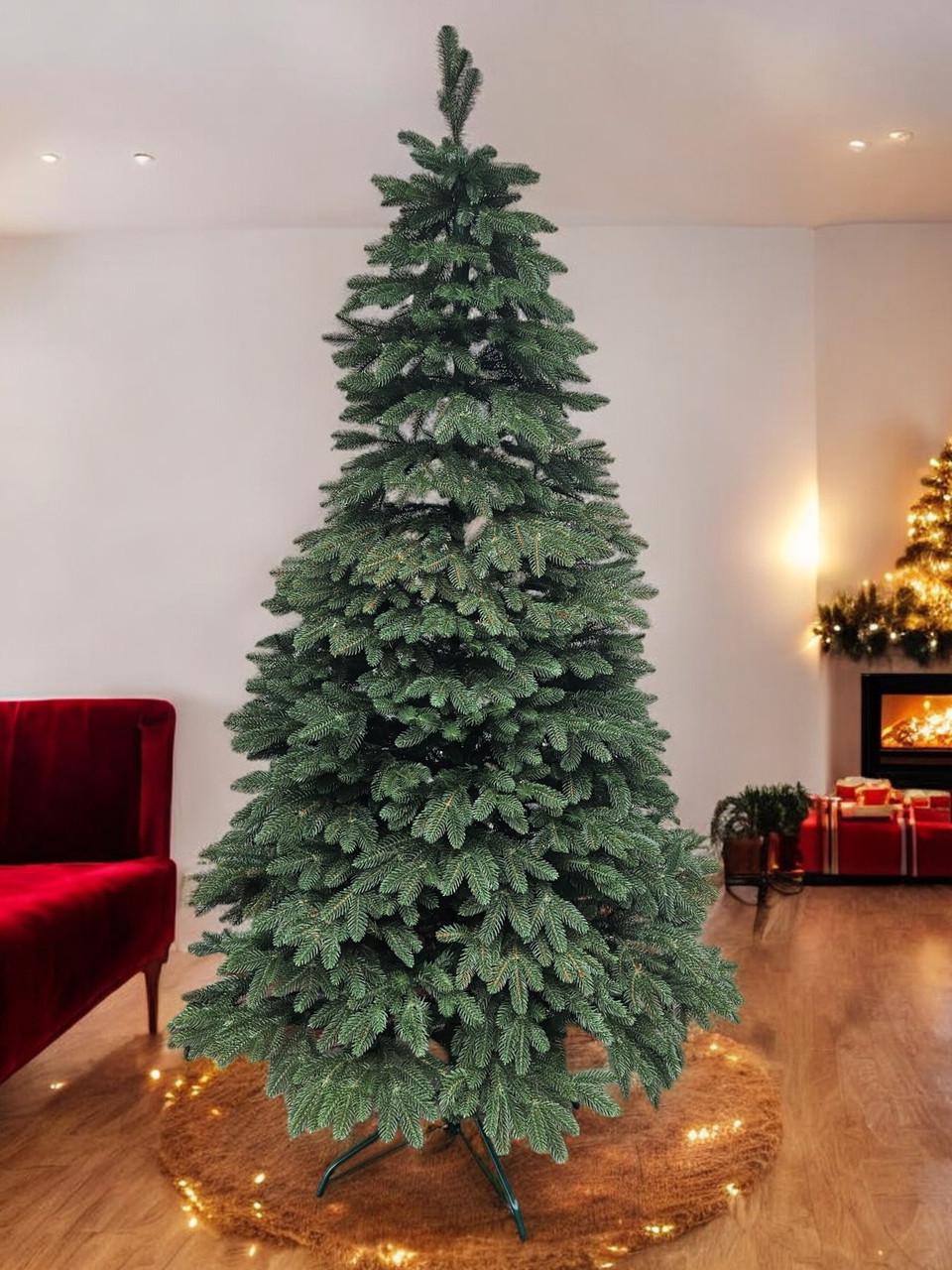 Искусственная елка новогодняя литая Премиум Смерека пласт 220 см Зеленый