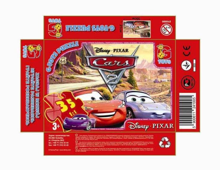 Пазли G-Toys z10200 серії Тачки 35 ел. 19х13х3см (MTT-86167)