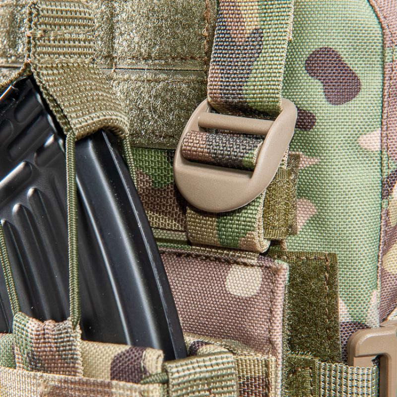 Плитоноска Warmor 3 с быстрым сбросом MOLLE 8 подсумков с карманами под боковую защиту Мультикам (13290253) - фото 8