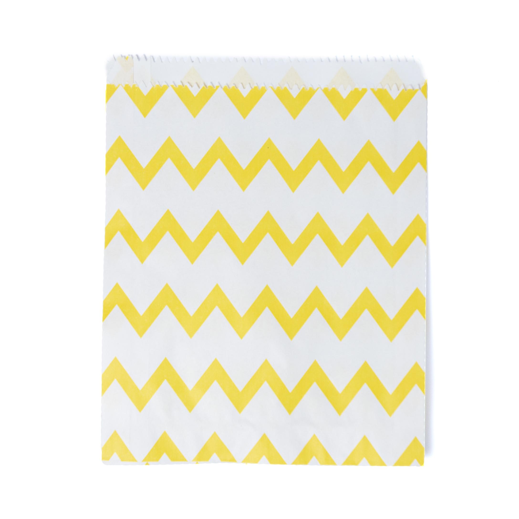 Пакет бумажный подарочный саше Eko-kraft 170х30х230 мм 100 шт. с желтыми зигзагами Белый - фото 3 Пакет бумажный подарочный саше Eko-kraft 170х30х230 мм 100 шт. с желтыми зигзагами Белый - фото 3