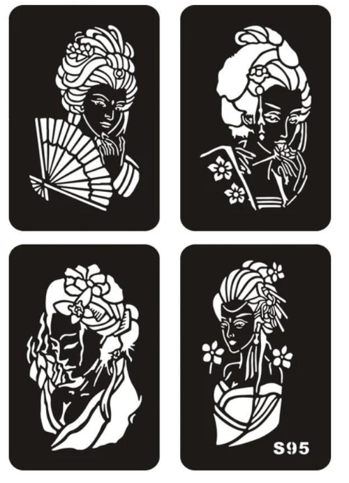 Набір трафаретів для тату S95 (2257568239)