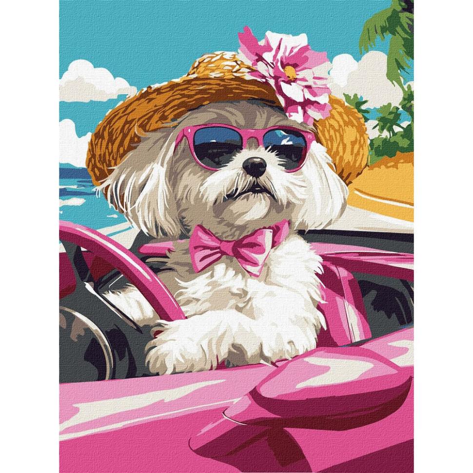 Картина за номерами Ideyka Рожева машина 30x40 см (KHO6738)