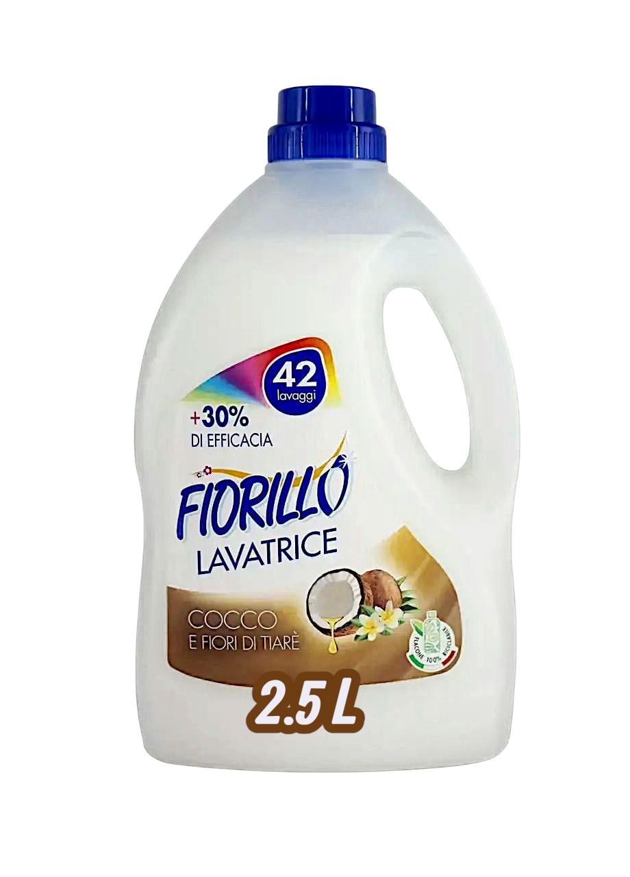 Гель концентрат для стирки универсальный Fiorillo Lavatrice Coconut&Tiarè Flowers 42 цикла стирки 2,5 л (004184) Гель концентрат для стирки универсальный Fiorillo Lavatrice Coconut&Tiarè Flowers 42 цикла стирки 2,5 л (004184)