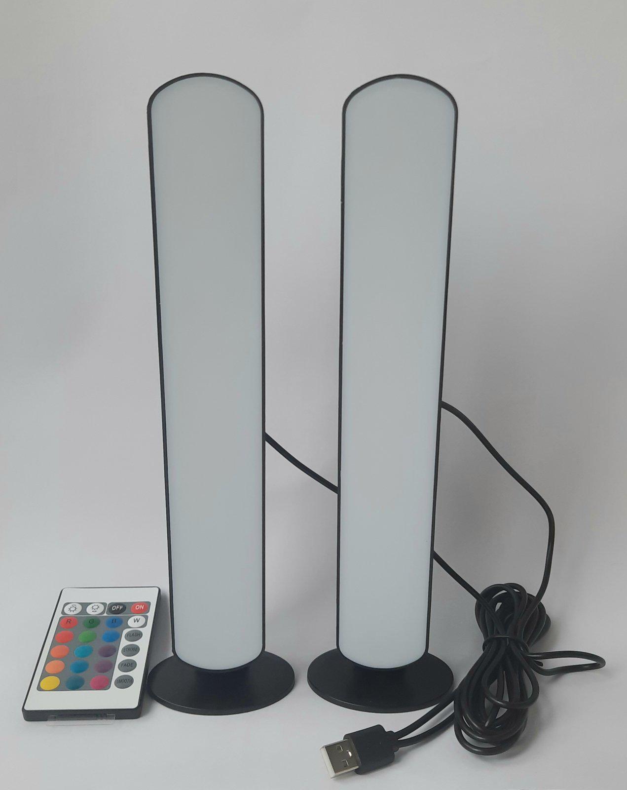 Лампа светодиодная 2шт. RGB RG202 с пультом USB 25 см Разноцветный RG202)