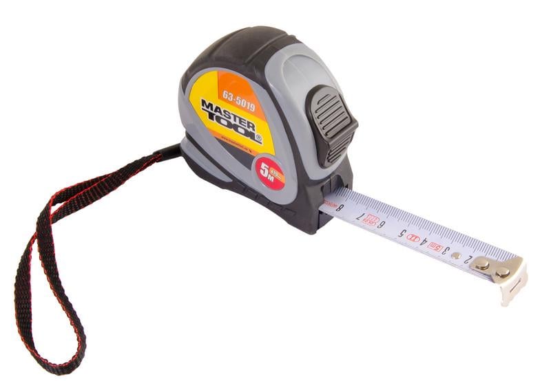 Рулетка Mastertool з фіксатором полотна 5 м 19 мм (63-5019)