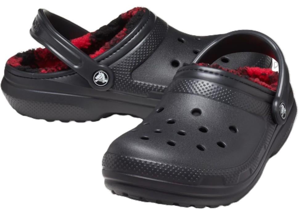 Крокси для хлопчика Crocs Classic Lined Buffalo Check Clog Black р. 27/28 Чорний (26199)