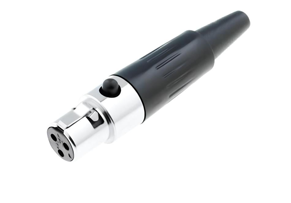 Разъем кабельный New Tide 92M-502(3P) miniXLR 3-контактное гнездо на кабель Ø до 3,2 мм Gold (000000456) Разъем кабельный New Tide 92M-502(3P) miniXLR 3-контактное гнездо на кабель Ø до 3,2 мм Gold (000000456)