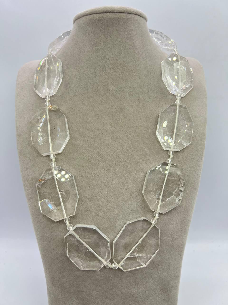 Бусы кварц 50 см Прозрачный (11812)