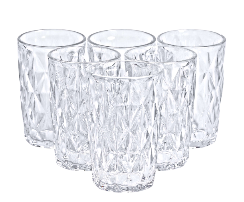 Набір склянок Lirmartur гранованих 6 шт. по 400 мл Прозорий - фото 2 Набір склянок Lirmartur гранованих 6 шт. по 400 мл Прозорий - фото 2