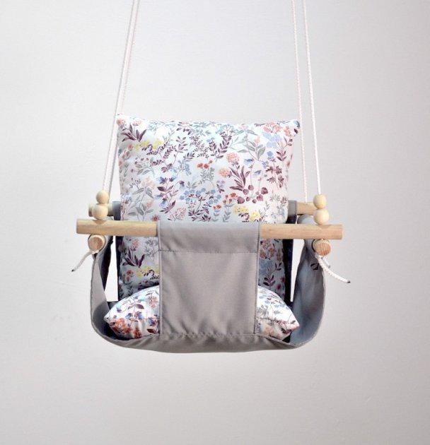 Дитяча гойдалка Infancy Гілочки з квітами Сірий (9890887) - фото 2 Дитяча гойдалка Infancy Гілочки з квітами Сірий (9890887) - фото 2