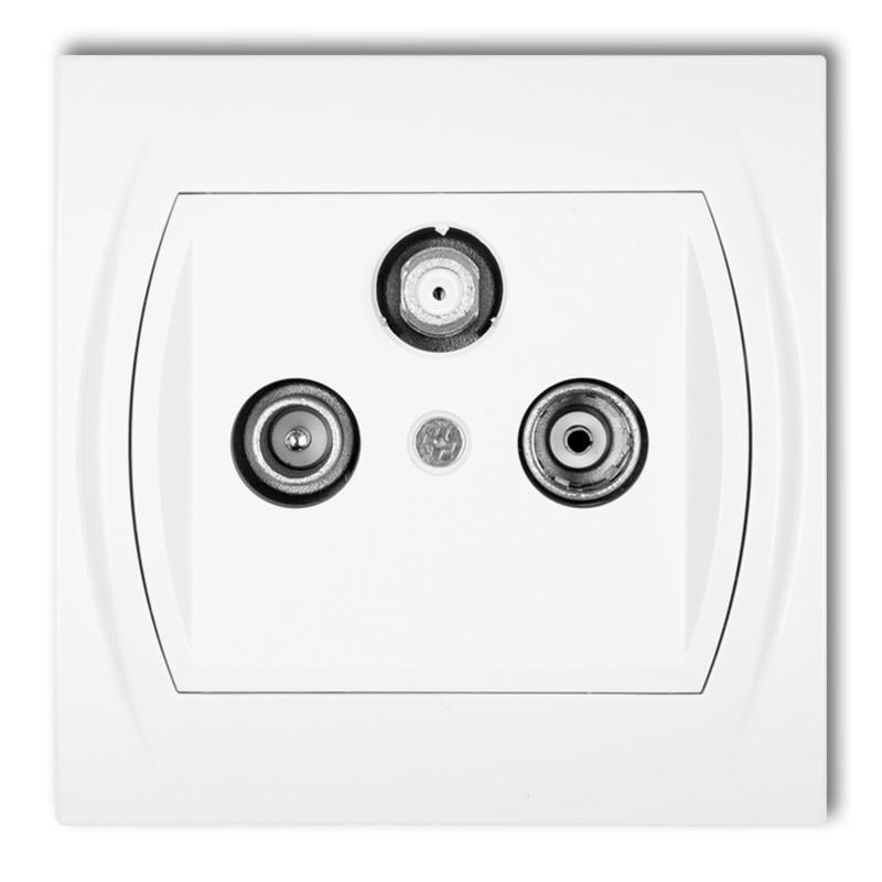 ТВ-розетка Karlik Logo абонентская RTV-SAT 1,5 дБ Белый (LGS)