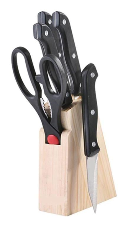 Набір ножів Wellberg WB-8811 7 пр. з дерев'яною підставкою (187400)