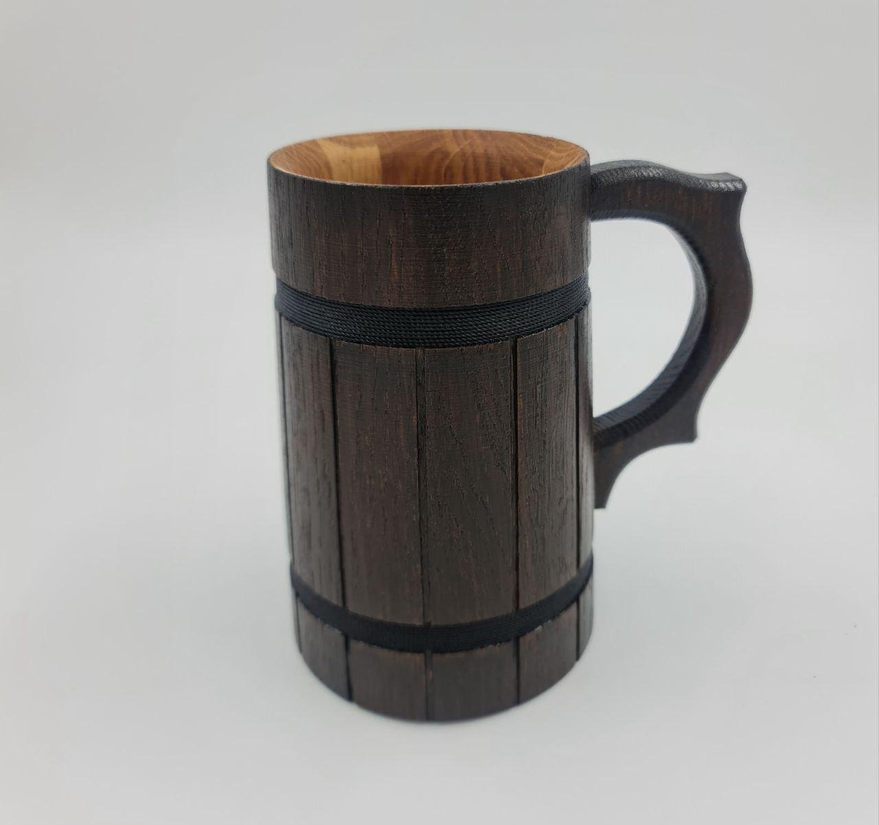 Бокал для пива з дерева 0,5 л Коричневий (28409995)