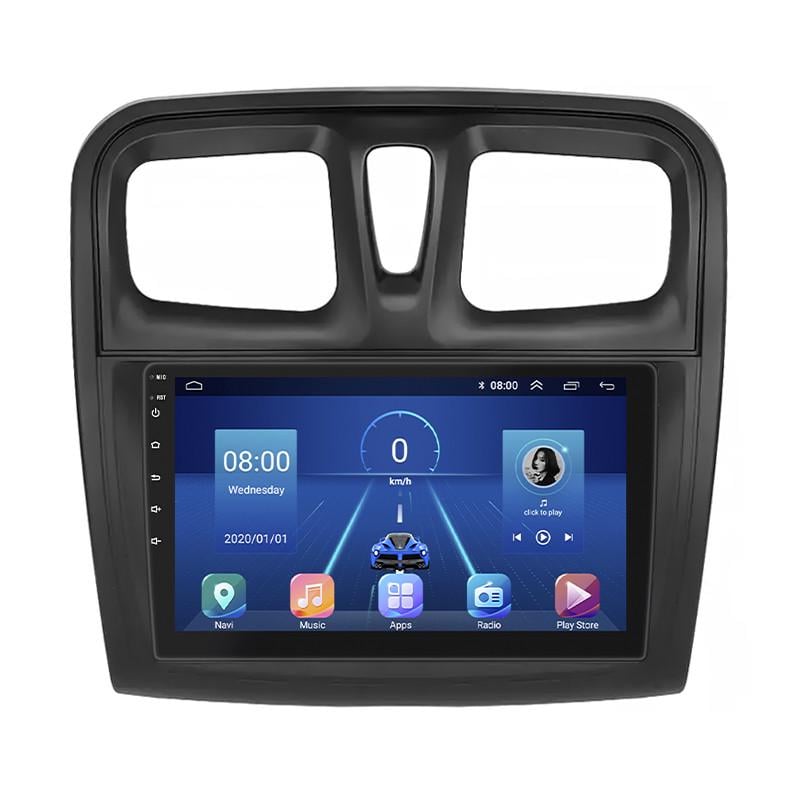 Магнитола штатная Lesko для Renault Logan II ver 2 2012-2018 экран 9" 6/128Gb 4G Wi-Fi GPS Top