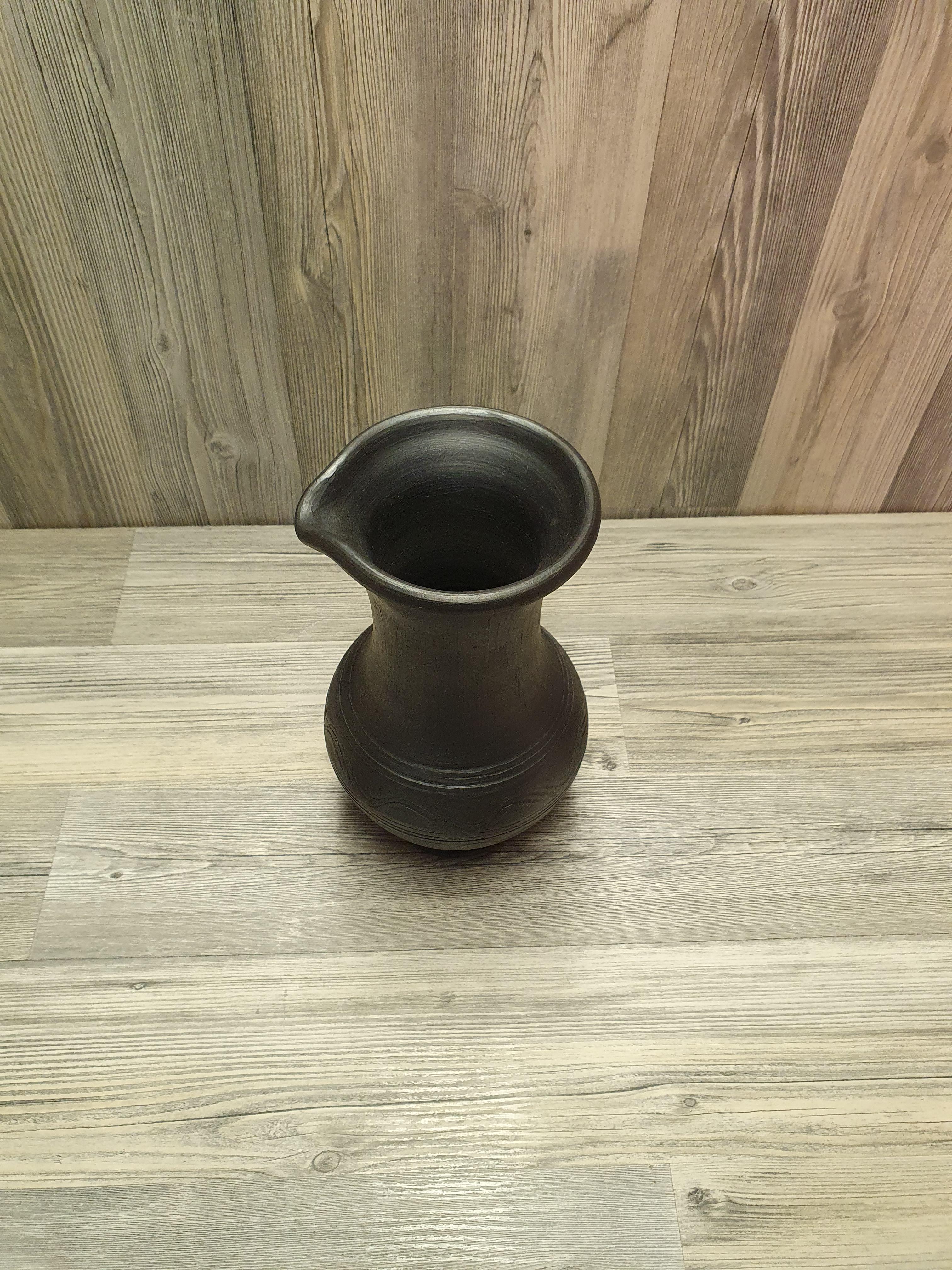 Глечик з чорної глини (5292) - фото 4