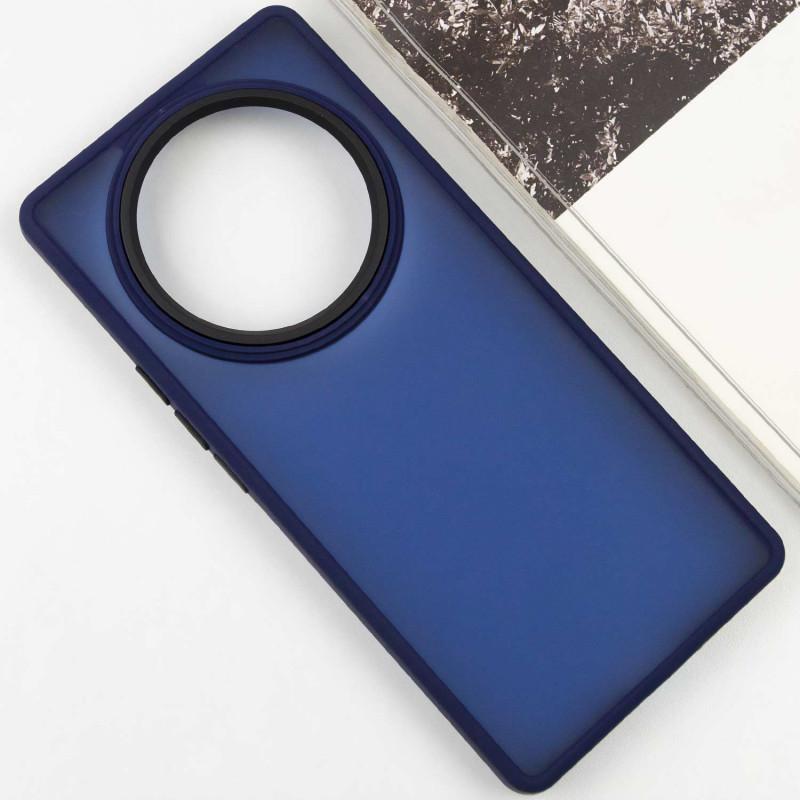 Протиударний чохол TPU+PC Lyon Frosted для Motorola Moto E40 Navy Blue - фото 2