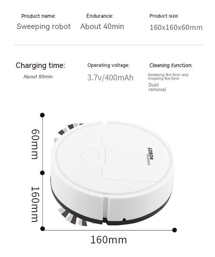 Робот пылесос RESTEQ 400 mAh 3,7V Белый - фото 9