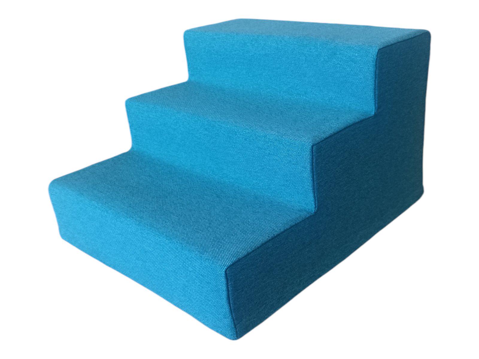 Ступени для собак и кошек ткань мебельная 36х25х40 см Бирюзовый (19068624)