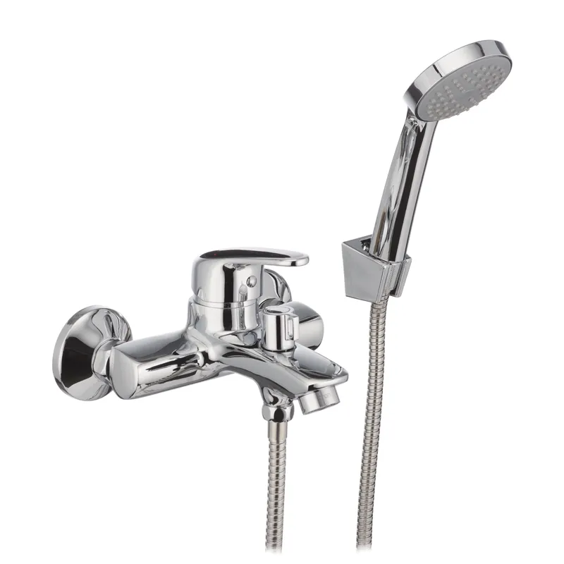 Смеситель для ванны Cron Magic 009 с черной ручкой (CR0124)