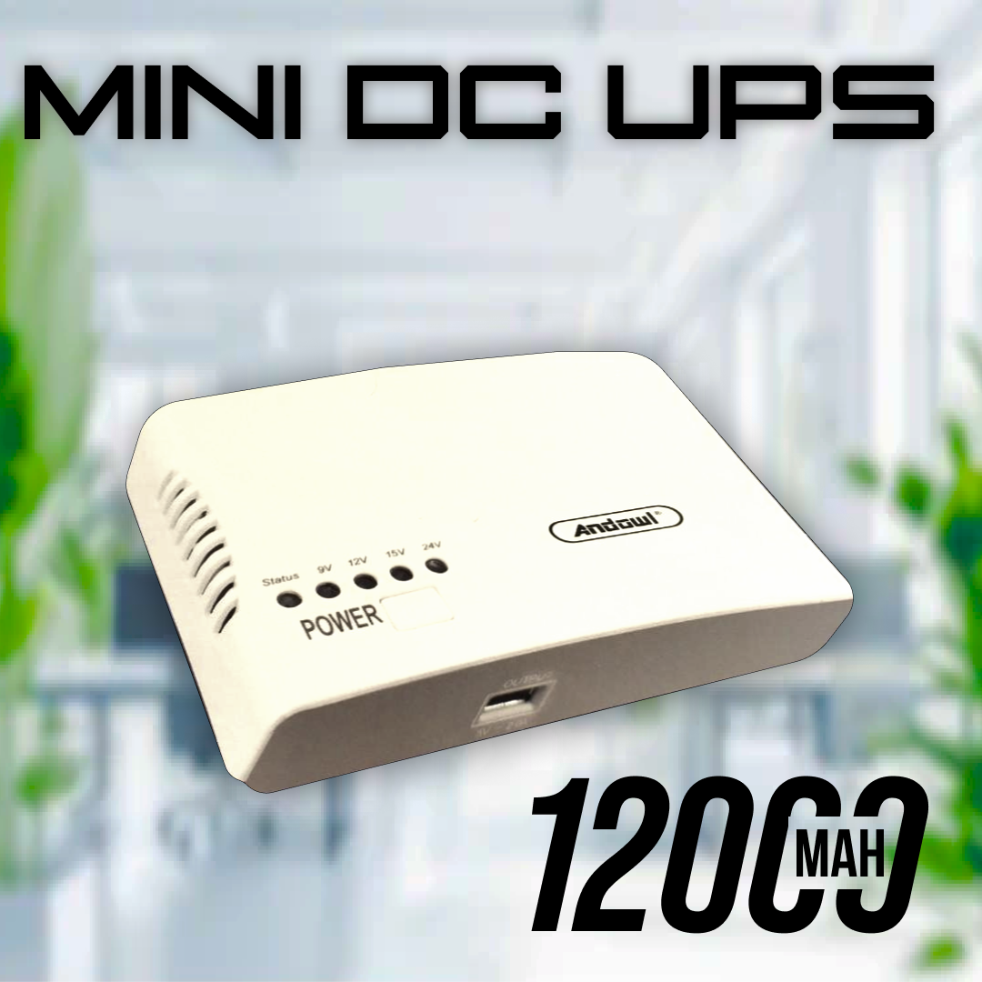 Портативный UPS для роутера ИБП Andowl Q-A212 MINI DC UPS 12000 mAh ЮПС (715c5d79) - фото 2