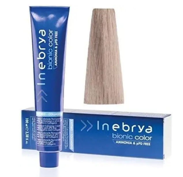 Крем-краска для волос INEBRYA Bionic Сolor стойкая без аммиака 100 мл 9/1 Очень светлый пепельный блонд