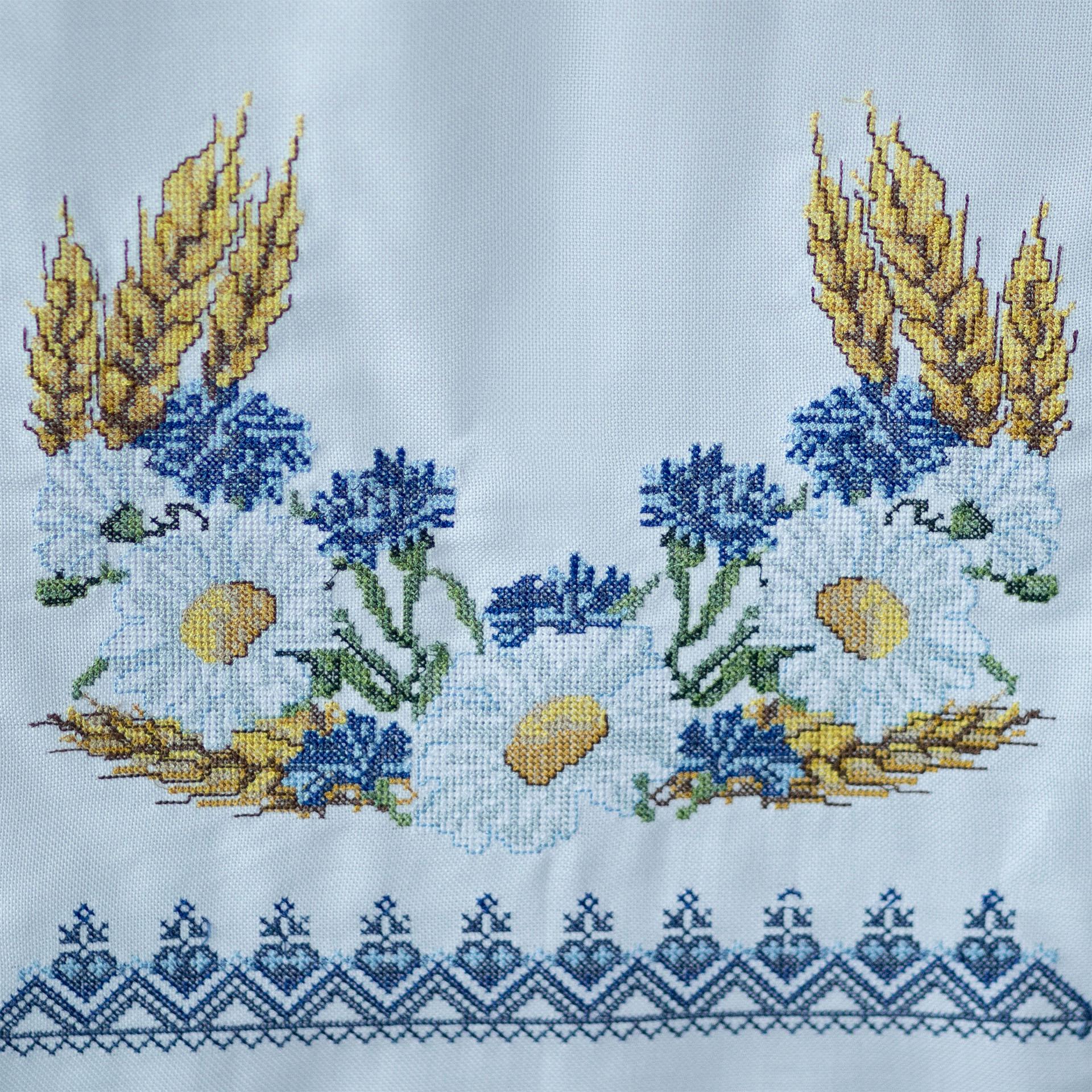 Рушник вишитий Едельвіка 1,5 м Білий (376-24/00) - фото 2 Рушник вишитий Едельвіка 1,5 м Білий (376-24/00) - фото 2