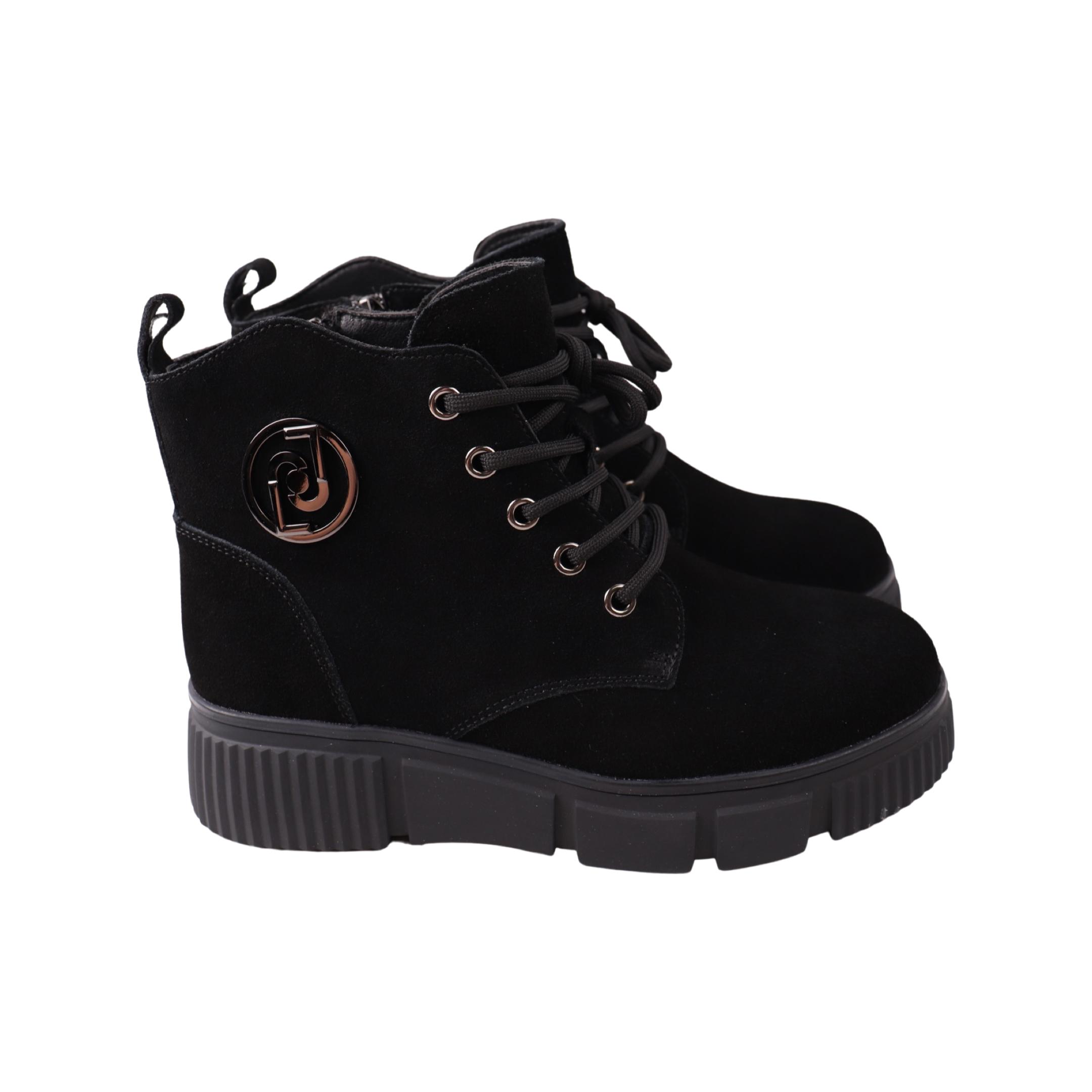 Ботинки женские Li Fexpert 1463-24ZHC натуральная замша р. 38 Черный (29184229)