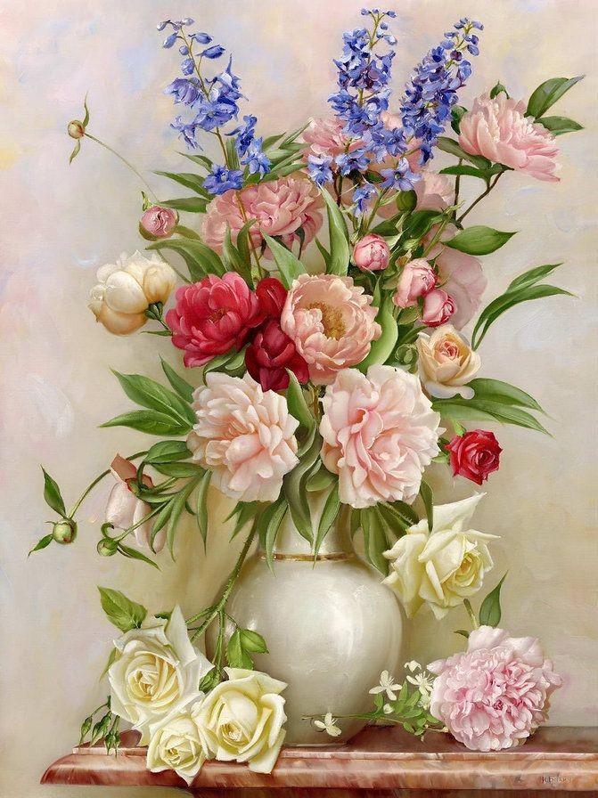 Алмазная мозаика ColorArt Красивый букет в вазе 40х50 см (SP090)