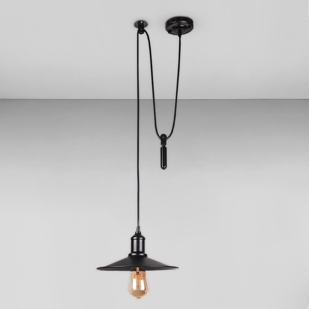 Люстра подвесная Лофт Light House LS-18673F-1G BK 260 с гирей Черный