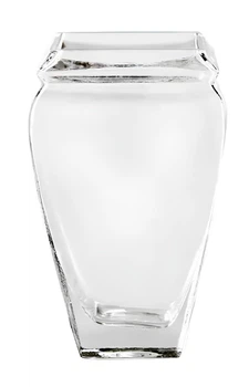 Ваза стеклянная для цветов и декора 15 см Прозрачный (9537)