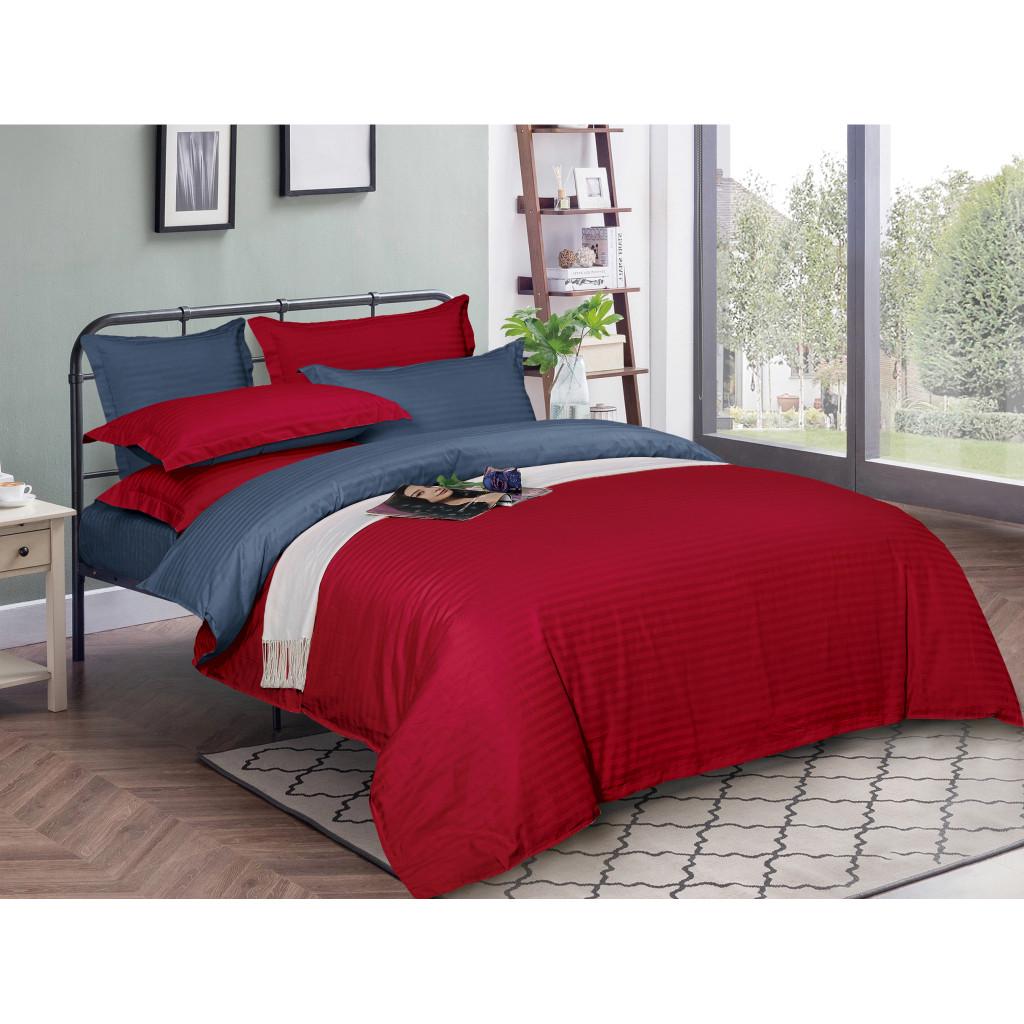 Комплект постельного белья MirSon 30-0018+30-0020 Nariman satin-stripe семейный 160х220 см (215781)