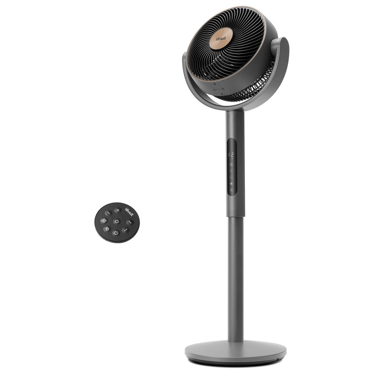 Вентилятор Levoit LPF-R432-AEUR 110,8 см/28 Вт/датчик температуры/4 режима/12 скоростей Черный с золотым (2672898275) - фото 3 Вентилятор Levoit LPF-R432-AEUR 110,8 см/28 Вт/датчик температуры/4 режима/12 скоростей Черный с золотым (2672898275) - фото 3