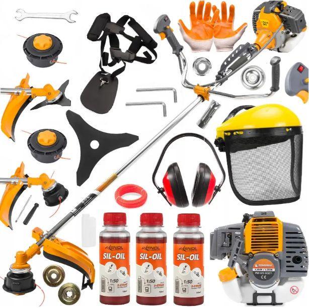 Бензокоса Powermat 6 км з аксесуарами (PM0638) - фото 2 Бензокоса Powermat 6 км з аксесуарами (PM0638) - фото 2