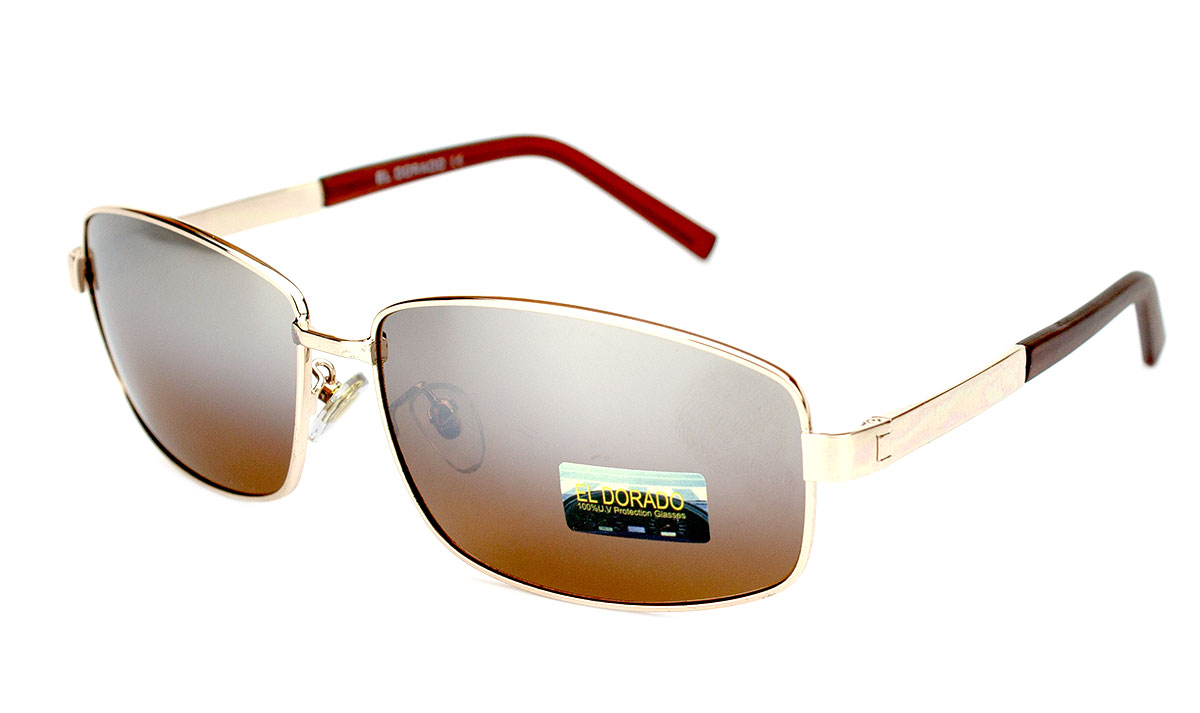 Окуляри чоловічі антифара металева оправа для широкого обличчя Золотистий (EL8003-J01-1)