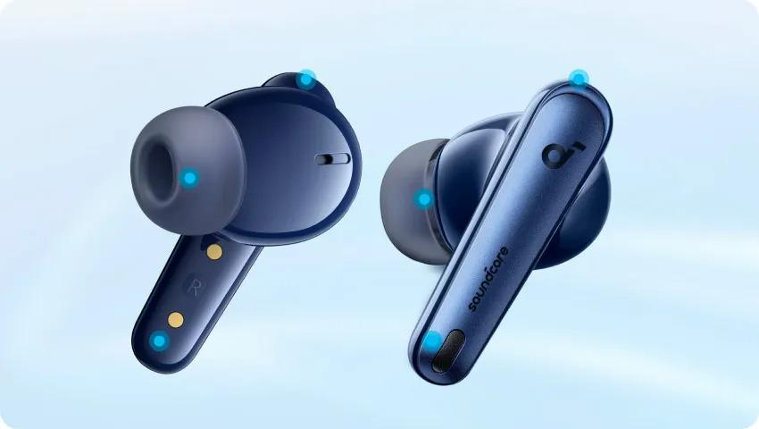 Наушники беспроводные Anker SoundCore Liberty 4 NC Bluetooth 5.3 IPX4 Navy Blue (A3947G31) - фото 2 Наушники беспроводные Anker SoundCore Liberty 4 NC Bluetooth 5.3 IPX4 Navy Blue (A3947G31) - фото 2