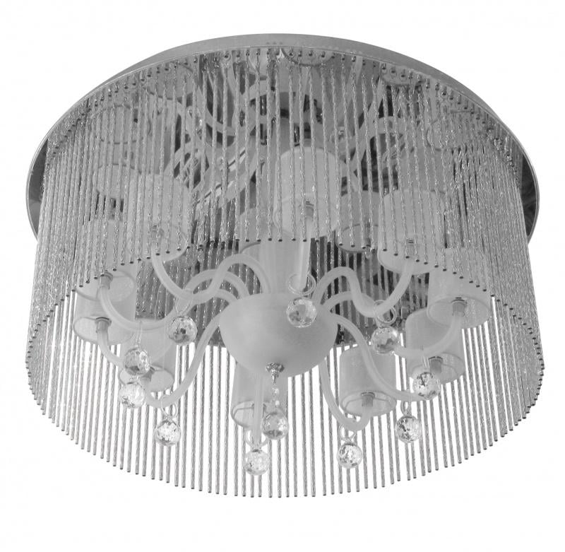 Люстра торт галогенная Brille BR-01 268S/25 для натяжного потолка с абажуром