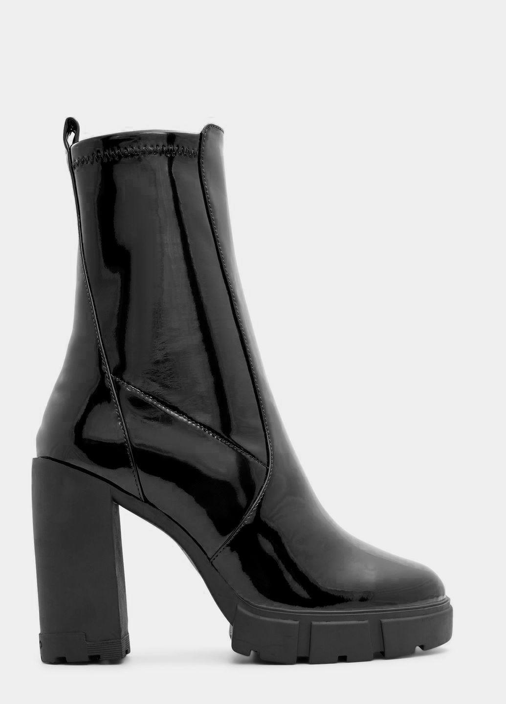 Ботинки женские Aldo из лаковой экокожи р. 37 Черный (FS00069-02)