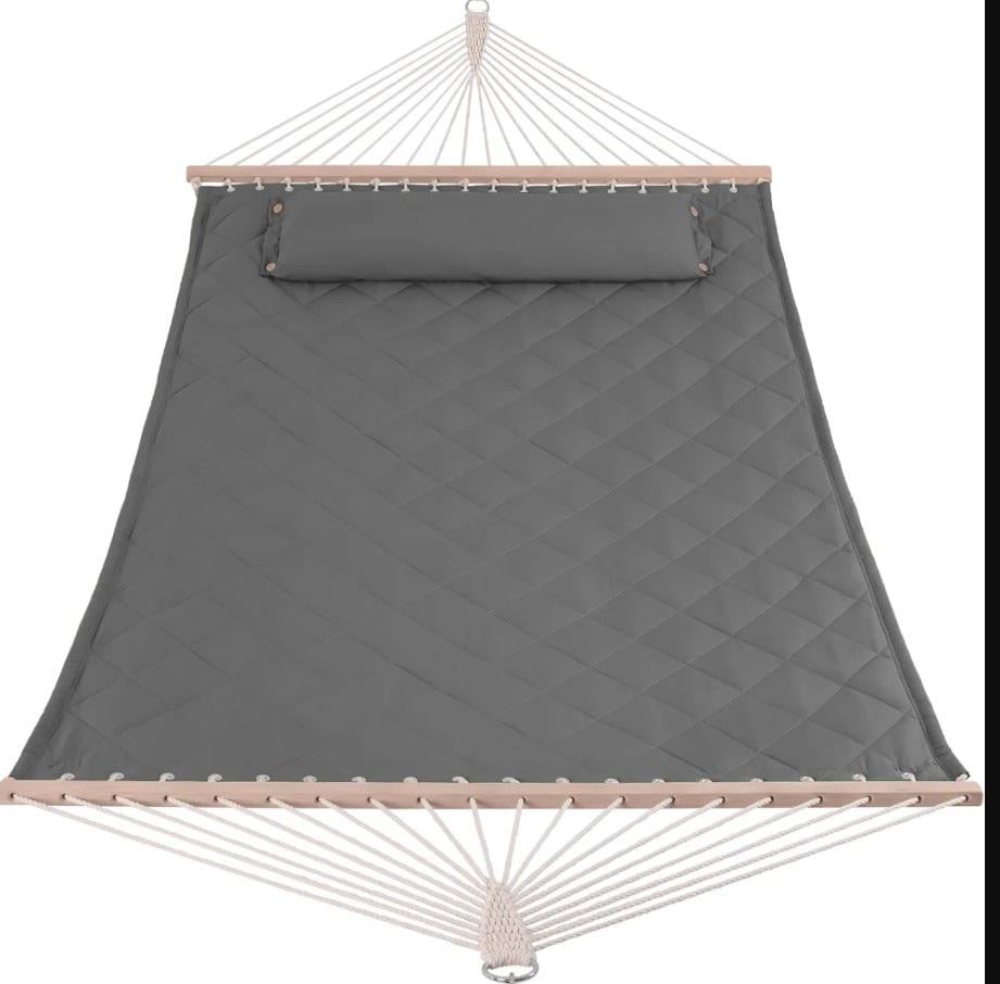 Гамак двухместный с планками WCG SOFT XXL 200x140 Серый (3017516046)