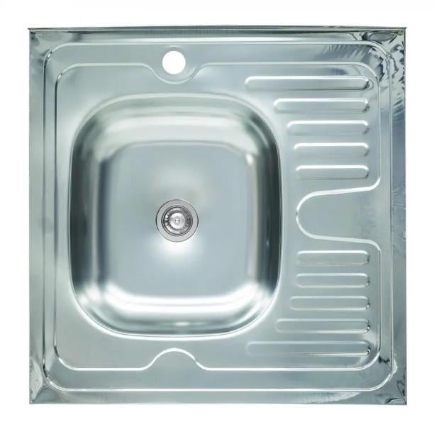 Мойка кухонная из нержавеющей стали левая 60x60 см 4 мм (30631921) Мойка кухонная из нержавеющей стали левая 60x60 см 4 мм (30631921)