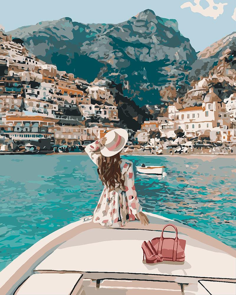 Картина по номерам Идейка Прогулка на яхте 40х50 см (KH4614)