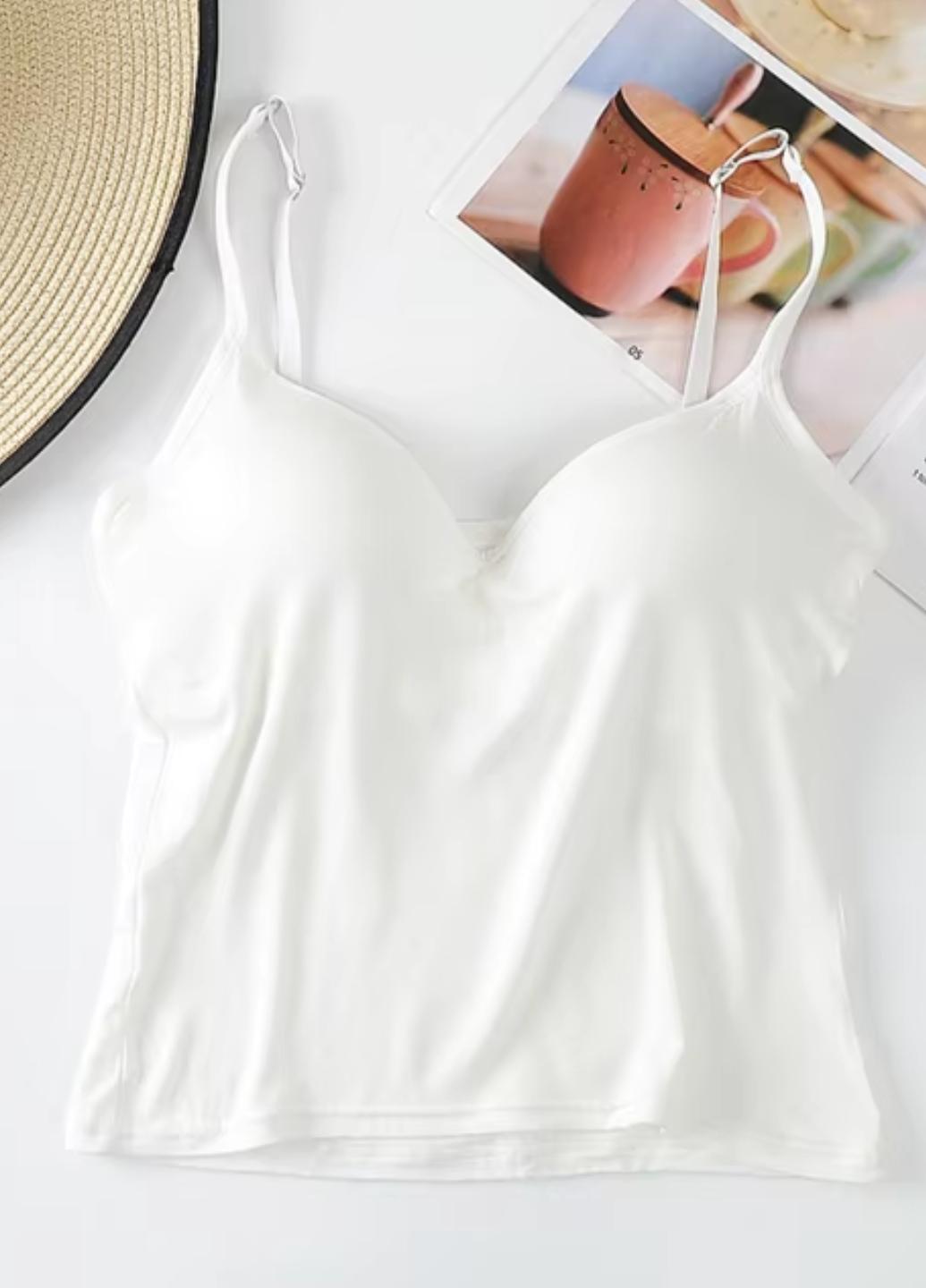 Майка женская Elegance с поролоновыми вкладышами L Белый (1468-42-02) - фото 4 Майка женская Elegance с поролоновыми вкладышами L Белый (1468-42-02) - фото 4