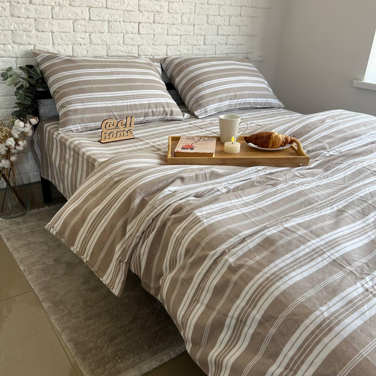 Комплект постільної білизни Ell Home фланель на резинці полуторний наволочки 50x70 см/70x70 см Бархан (29337802) - фото 4 Комплект постільної білизни Ell Home фланель на резинці полуторний наволочки 50x70 см/70x70 см Бархан (29337802) - фото 4