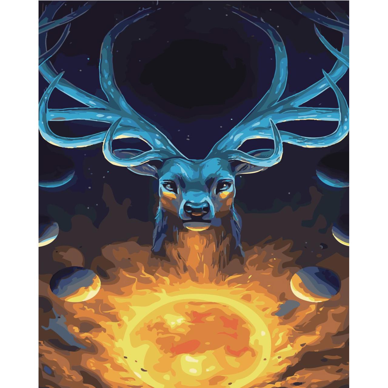 Картина по номерам Strateg Премиум Тотем Вселенной с лаком 40х50 см (SY6442)